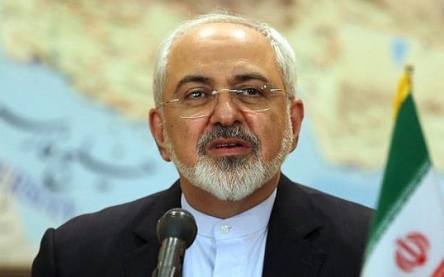 Iranian Foreign Minister Mohammad Javad Zarif during a press conference, July 15, 2015.  (AFP/ATTA KENARE)