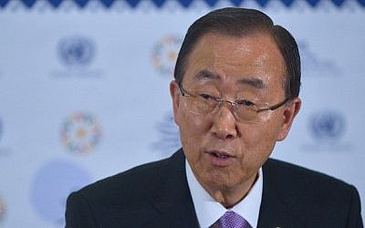 UN Secretary General- Ban Ki-moon on July 13, 2015 (Tony Karumba/AFP)