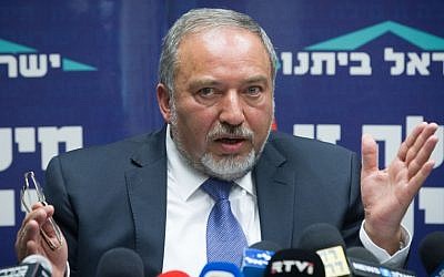 Yisrael Beytenu chairman Avigdor Liberman speaks during a party meeting at the Knesset on June 29, 2015. (Photo by Miriam Alster/Flash90)