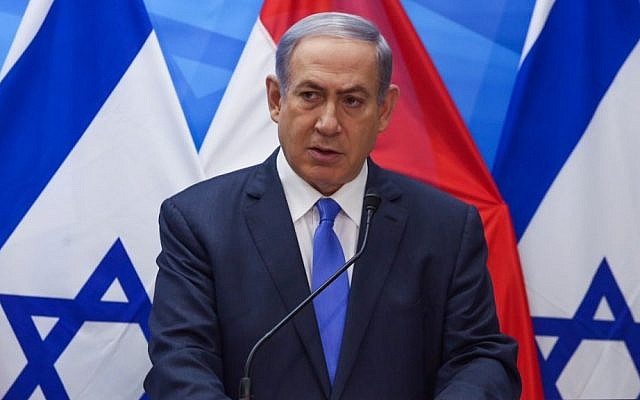 Prime Minister Benjamin Netanyahu speaks during a joint press press conference in Jerusalem on July 14, 2015. Marc Israel Sellem/POOL)