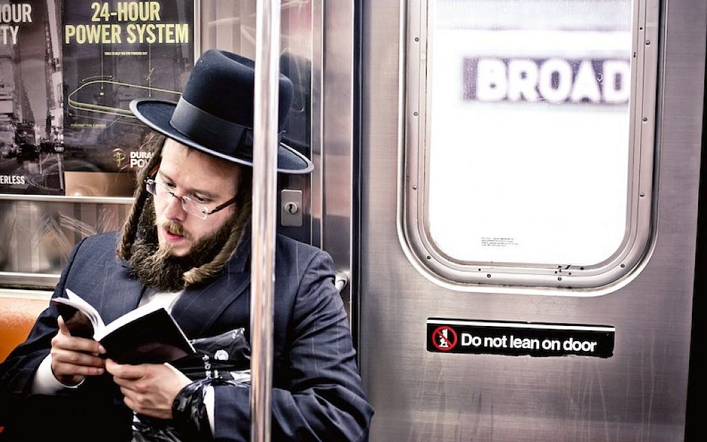 An ultra-Orthodox Jew on the New York subway: ‘The wealth of New York’s Jewish cultural life blew my mind’. (Andrew Bayda/Shutterstock)