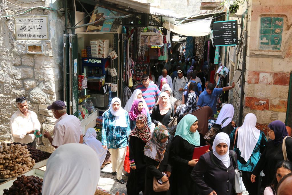 HaGuy Street, just inside Damascus Gate (Shmuel Bar-Am)
