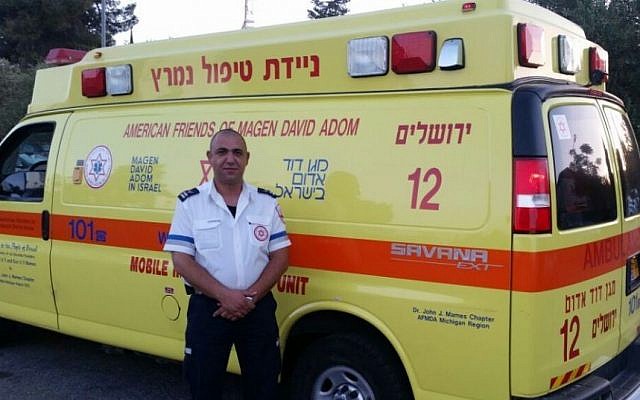 Israeli-Arab Magen David Adom paramedic Ziad Dawiyat (Courtesy/MDA)