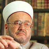 Sheikh Ekrima Sabri, former Grand Mufti of Jerusalem, who is under investigation for incitement. (AP/Joao Silva)