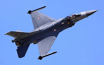 Illustrative image of a Turkish Air Force F-16 fighter jet. (CC BY-SA Tim Felce, via Wikimedia)