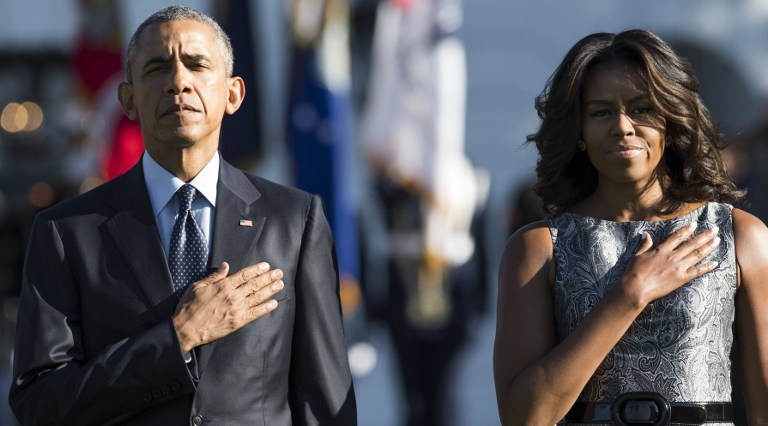 Obama leads Interruption for the National Moment of Remembrance