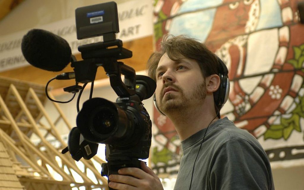 Yari Wolinsky, filmmaker, working at Handshouse Studio. (Trillium Studios production)