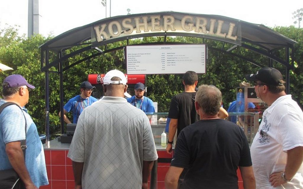 Kosher Grill owner Jonathan Katz founded Kosher Sports Inc., which operates concession stands in Baltimore, Philadelphia, Chicago, Detroit, Miami and elsewhere. His company has even provided kosher food at the Super Bowl. (Howard Blas/The Times of Israel)