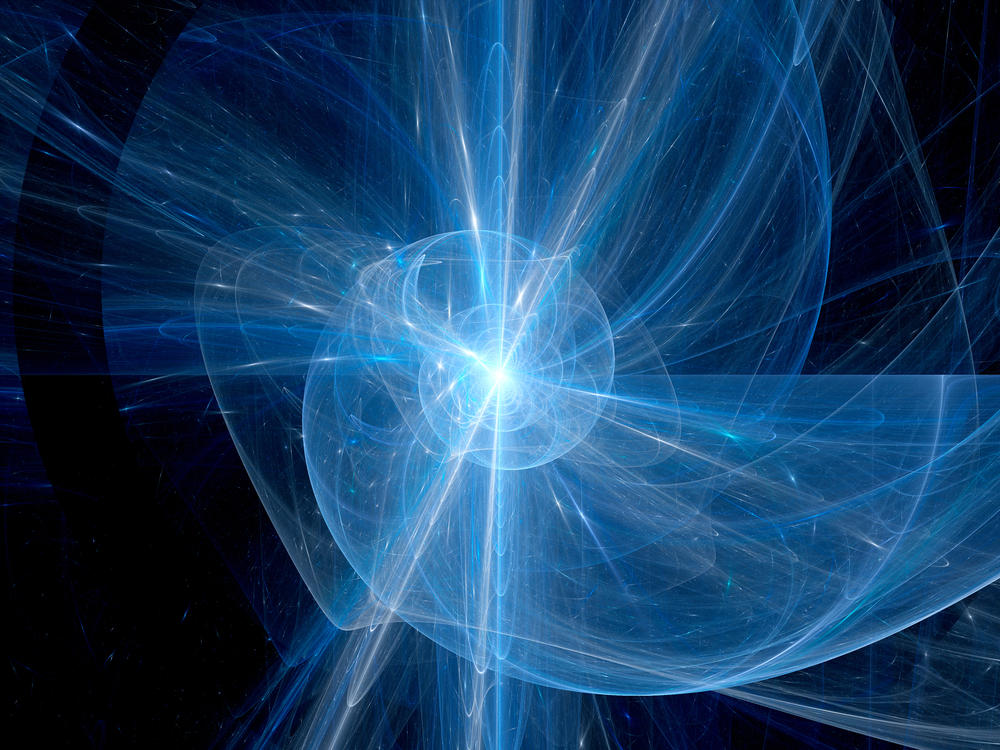 (blue singularity in space image via Shutterstock) 