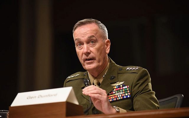 Gen. Joseph Dunford testifies on Capitol Hill in Washington, Tuesday, October 27, 2015. (AP/Kevin Wolf)