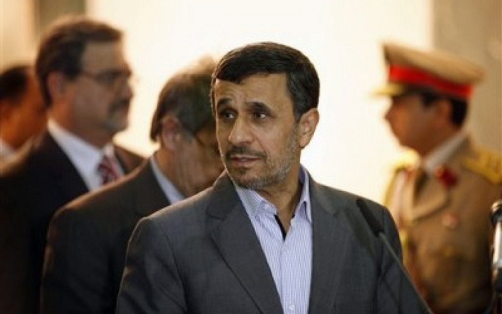 Former Iranian president Mahmoud Ahmadinejad in July 2013. (AP Photo/Hadi Mizban)