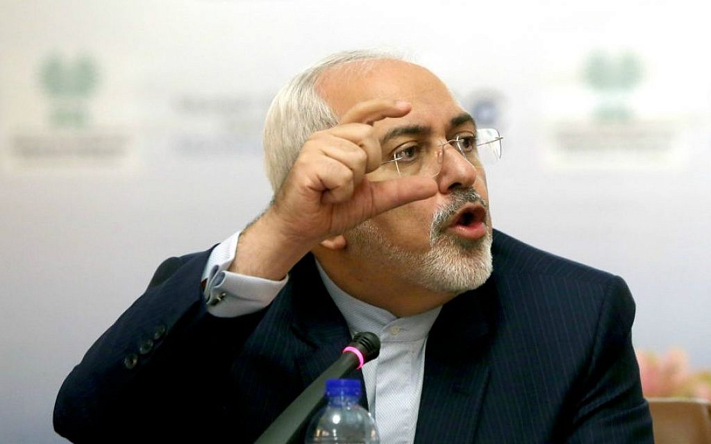 Iranian Foreign Minister Mohammad Javad Zarif speaks during the Munich Security Conference in Tehran, Iran, Saturday, October 17, 2015. (AP/Ebrahim Noroozi)