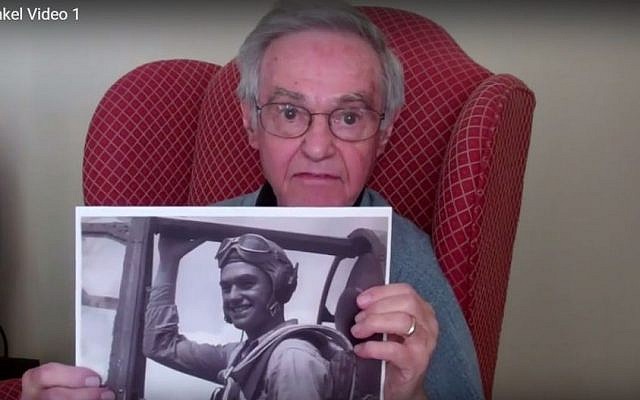 Still from a video of Leon Frankel discussing his military service in Israel on December 7, 2011. (screen shot: YouTube/Jewish Community Relations Council of Minnesota and the Dakotas)