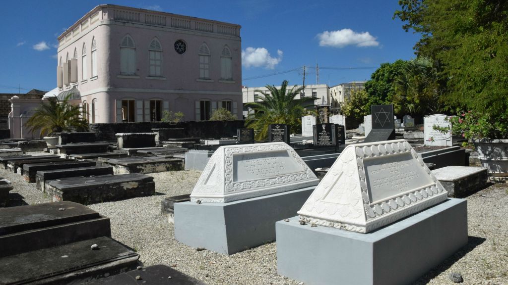 The historic Nidhe Israel Synagogue of Bridgetown, Barbados, which dates back to 1654, is considered the oldest in the western hemisphere. (Ze'ev Portner/The Times of Israel)
