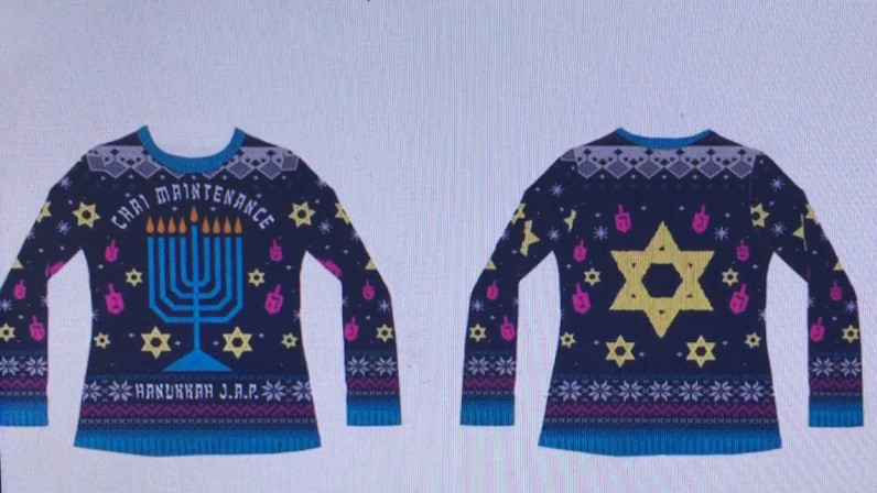 Sheer pray under Nordstrom pulls 'offensive' Hanukkah sweater | The Times of Israel
