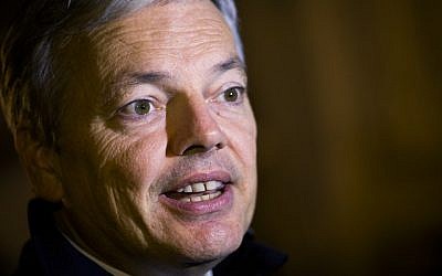 Belgian Foreign Minister Didier Reynders on November 26, 2015. (AFP PHOTO / BELGA PHOTO / LAURIE DIEFFEMBACQ)
