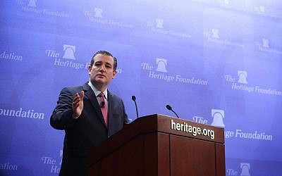 Republican presidential candidate Sen. Ted Cruz speaks at the Heritage Foundation December 10, 2015 in Washington, DC. (Alex Wong/Getty Images/AFP)