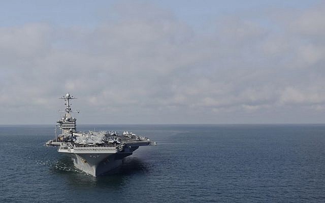 File: The aircraft carrier USS Harry S. Truman transits the Mediterranean Sea, August 5, 2013. (DoD/Lt. Haraz N. Ghanbari, US Navy)