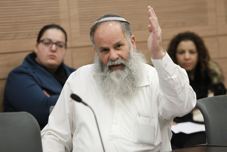 Nathan Nathanson at an Internal Affairs Committee meeting at the Knesset on December 30, 2013. (Miriam Alster/FLASH90)