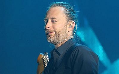 Thom Yorke of Radiohead performs at the Sydney Entertainment Centre in November 2012 (Mark Metcalfe/Getty Images, via JTA)