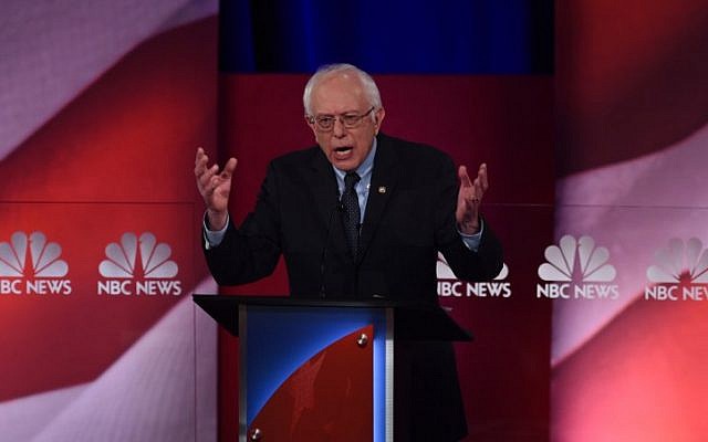 Democratic presidential candidate Bernie Sanders participates in the NBC News -YouTube Democratic Candidates Debate on January 17, 2016 at the Gaillard Center in Charleston, South Carolina (AFP/TIMOTHY A. CLARY)