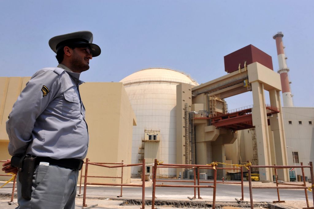 A view of the reactor building at the Russian-built nuclear power plant in Bushehr, in southern Iran, as the first fuel is loaded, August 21, 2010. (Iran International Photo Agency via Getty Images/via JTA)