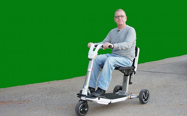 Nino Ransenberg on an Atto Mobility Scooter (Courtesy)