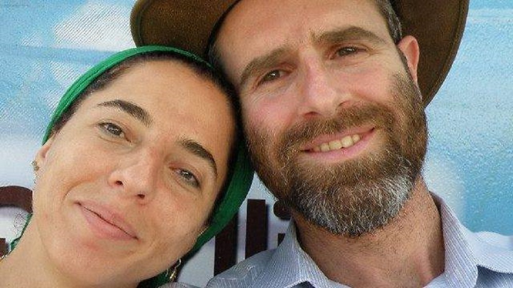 Dafna Meir, left, with her husband Natan Meir in an undated picture posted on Facebook. (Screen capture: Facebook)