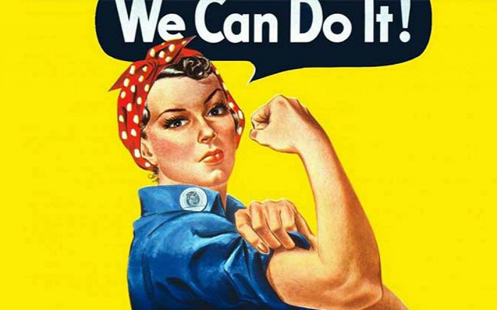 Rosie the Riveter wouldn't say 'just' or 'sorry' in her emails. ('We Can Do It!' by J. Howard Miller)