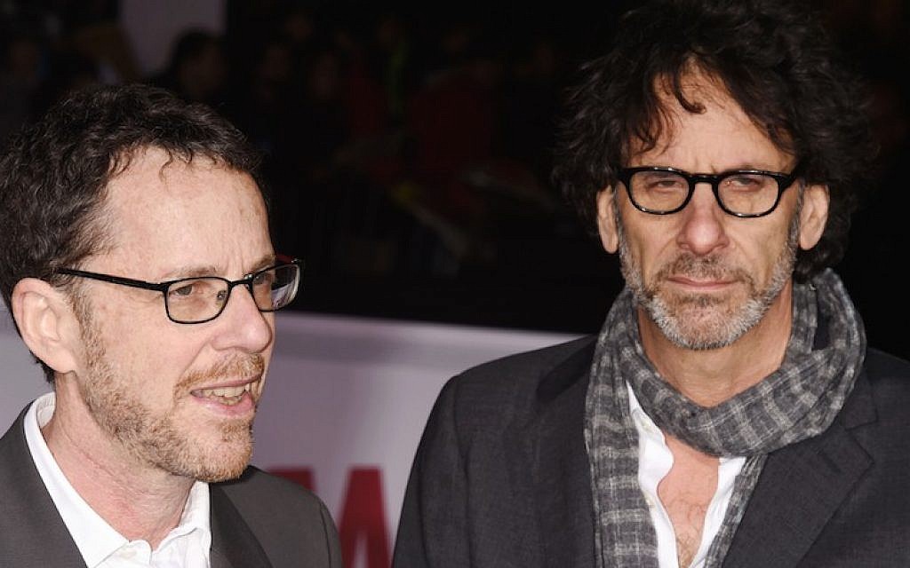 Ethan Coen, left, and Joel Coen arriving at the premiere of 'Hail, Caesar!' at the Regency Village Theatre in Westwood, California, February 1, 2016. (Jeffrey Mayer/WireImage/JTA)