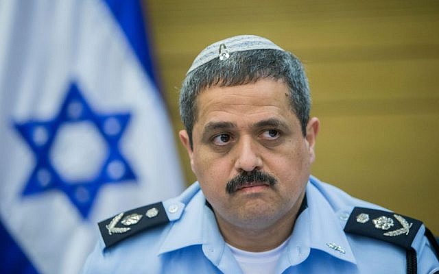 Israel Police Chief Roni Alsheich attends a committee meeting in the Knesset on February 9, 2016 (Yonatan Sindel/Flash90)