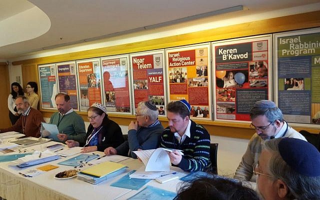 At the World Union for Progressive Judaism's rabbinical court symposium in Jerusalem, February 2016. (courtesy)