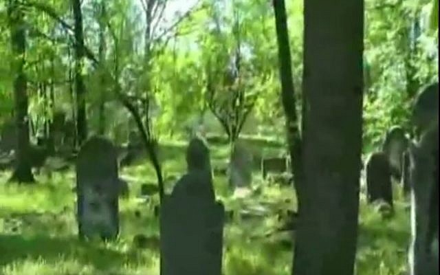 The Jewish cemetery in Grodzisk Mazowiecki, central Poland (YouTube screenshot)