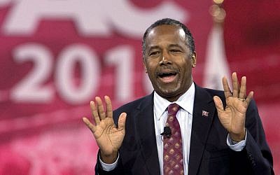 Republican presidential candidate Ben Carson speaks during the Conservative Political Action Conference (CPAC), Friday, March 4, 2016, in National Harbor, Md. (AP Photo/Carolyn Kaster)