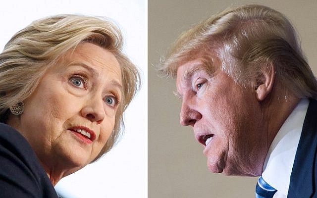 This file photo combination shows Democratic presidential candidate Hillary Clinton (left) on April 4, 2016, and Republican challenger Donald Trump on February 16, 2016. (AFP/dsk)