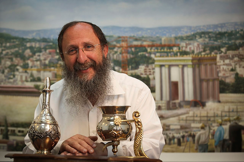 Portrait of Rabbi Chaim Richman, the International Director of the Temple Institute, which is dedicated to the rebuilding of the Holy Temple in Jerusalem. (Nati Shohat/Flash90)