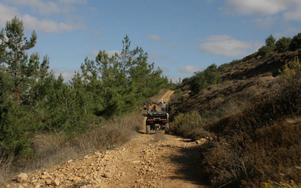Taking an ATV ride near Kibbutz Kfar Etzion (Shmuel Bar-Am)