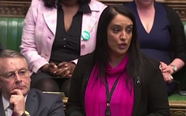 Naz Shah speaks in the House of Commons, April 27, 2016 (Guardian screenshot)