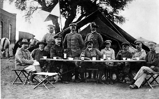 Lieutenant General Lothar von Trotha, the Oberbefehlshaber (Supreme Commander) of the "protection force" in German South-West Africa, in Keetmanshoop during the Herero uprising, 1904. (Wikipedia)