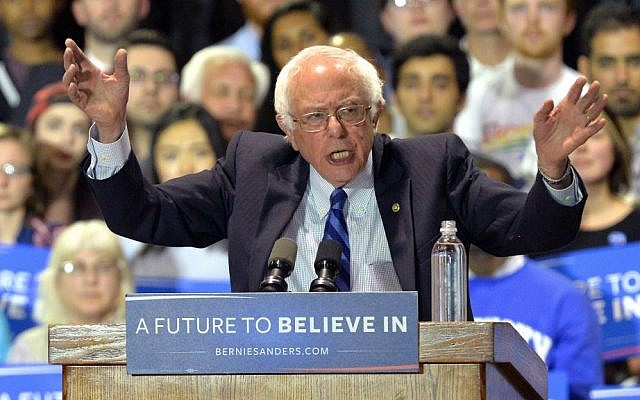 Democratic presidential candidate, Sen. Bernie Sanders, I-Vermont, speaks to a gathering of supporters during a campaign rally at the Lexington Convention Center, Lexington, Kentucky, Wednesday, May 4, 2016. (AP Photo/Timothy D. Easley)