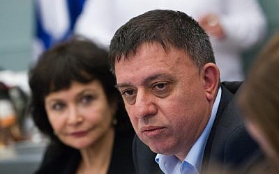 Then environmental protection minister Avi Gabbay, at a committee meeting at the Knesset on December 2, 2015, during a discussion on a controversial natural gas deal, which was recently approved by the Israeli government. (Miriam Alster/Flash90)