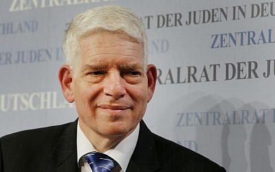 Josef Schuster, the president of the Central Council of Jews in Germany, attends a press conference in Frankfurt on November 30, 2014. (AP Photo/Michael Probst)
