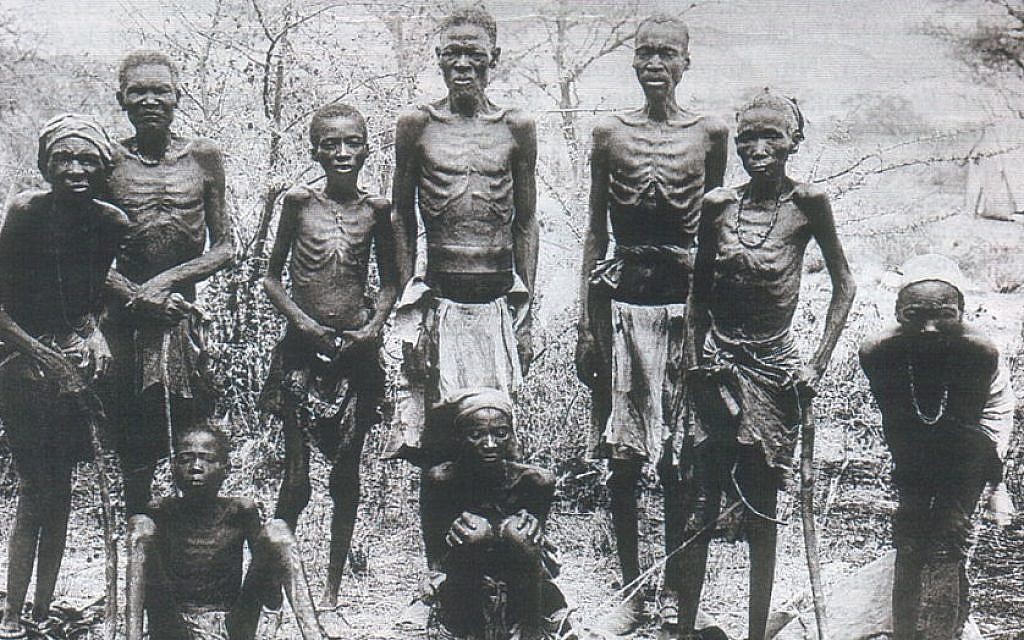 Surviving Herero after an escape through the arid desert of Omaheke in German Southwest Africa (modern day Namibia), circa 1907 (Ullstein Bilderdienst, Berlin)