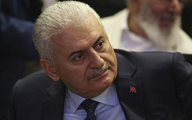 Binali Yildirim, Turkey's prime minister and founding member of the governing AKP party. (AP Photo/Burhan Ozbilici)