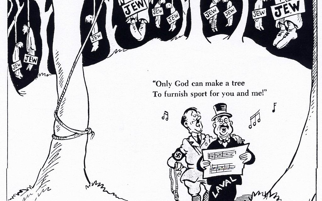 This cartoon by Dr. Seuss from July 20, 1942 warned Americans about the plight of French Jewry (Reprinted with permission from 'Cartoonists Against the Holocaust')