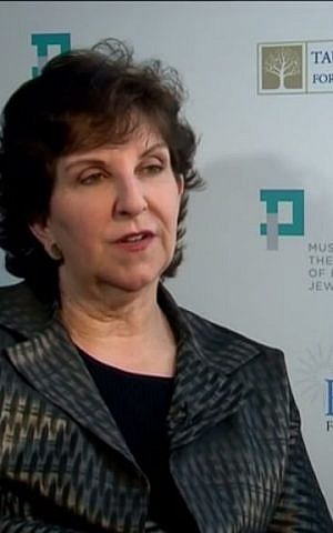 Anita Friedman educated Susan Koret about the Holocaust years into her tenure as Koret Foundation Chairwoman (screenshot: youtube)