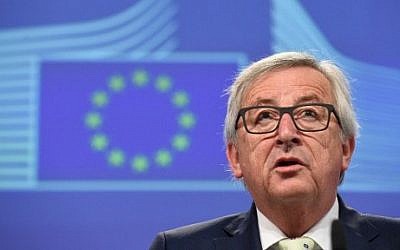 European Commission chief Jean-Claude Juncker speaks at the EU Headquarters in Brussels on June 24, 2016. (AFP PHOTO / JOHN THYS)