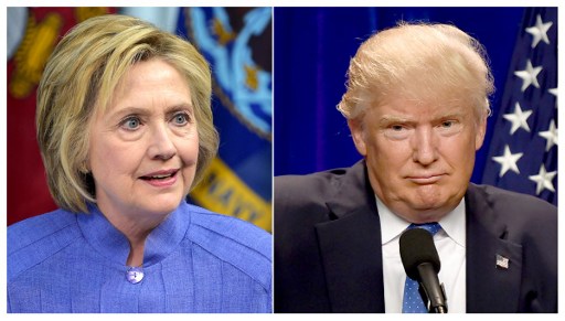 This combination of file photos shows Democratic presidential candidate Hillary Clinton (left) on June 15, 2016, and presumptive Republican presidential nominee Donald Trump on June 13, 2016. (AFP/dsk)