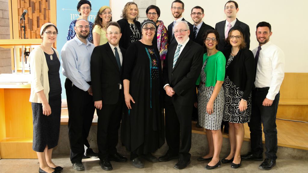 A portion of Rabbi Daniel Landes's graduating cohort who received his private ordination on June 7, 2016, in Jerusalem. (Naama Marinberg)