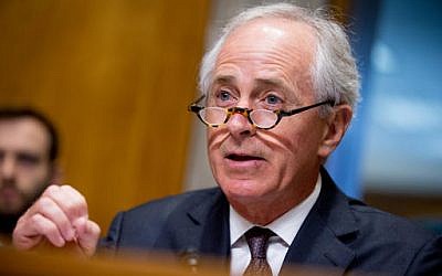 Senate Foreign Relations Committee Chairman Sen. Bob Corker, R-Tennessee, speaks on Capitol Hill in Washington, April 5, 2016. (AP/Andrew Harnik)